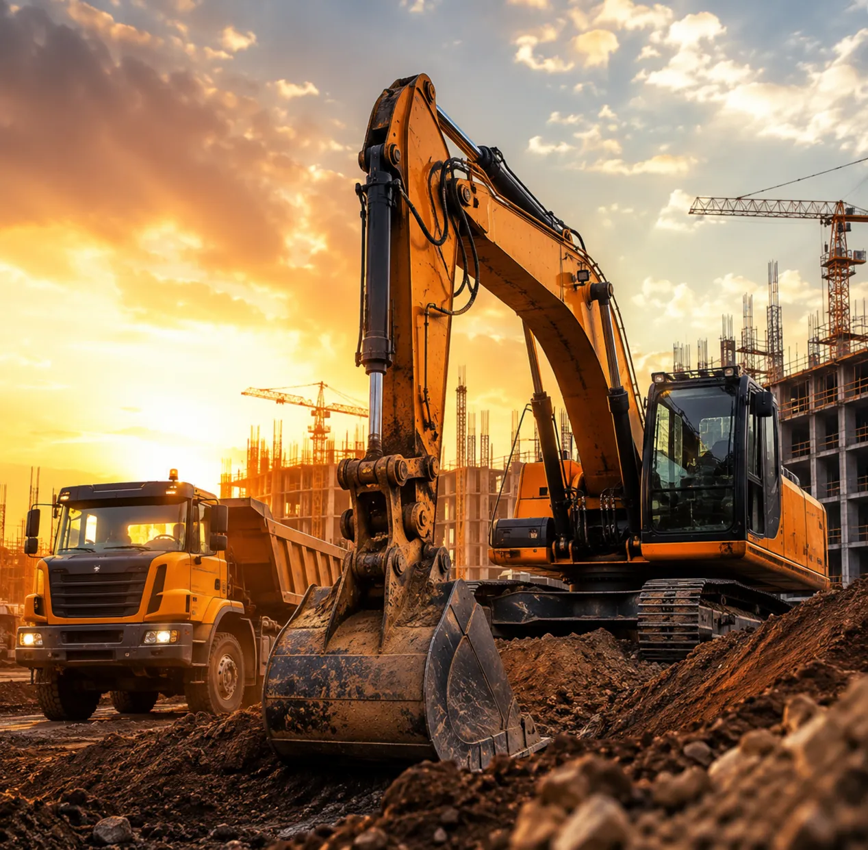 Heavy Trucks & Cranes
